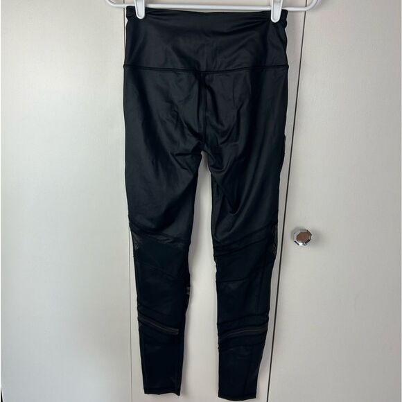 Victorias Secret Sleek Silk Look Black Leggings *Mesh - Full length - Size S - Picture 2 of 8